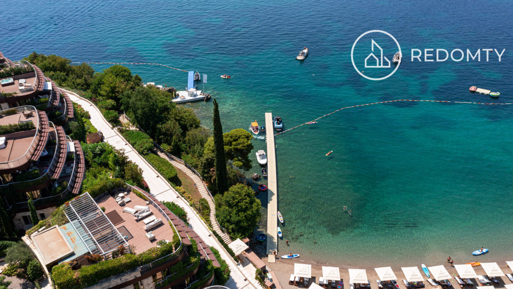 Luxusný strešný byt s terasami, s výhľadom na more, Dukley Gardens, Budva, Čierna Hora