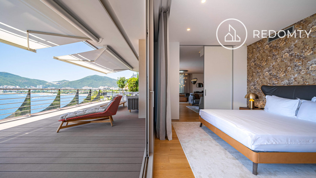 Luxusný strešný byt s terasami, s výhľadom na more, Dukley Gardens, Budva, Čierna Hora