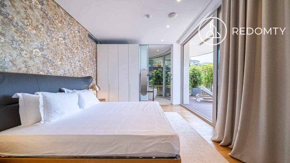 Luxusný strešný byt s terasami, s výhľadom na more, Dukley Gardens, Budva, Čierna Hora