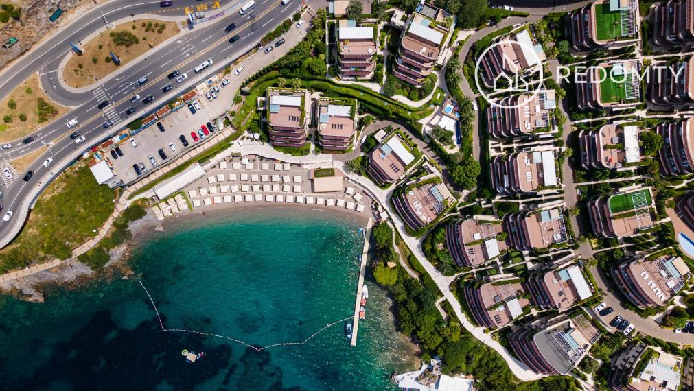 Luxusný strešný byt s terasami, s výhľadom na more, Dukley Gardens, Budva, Čierna Hora