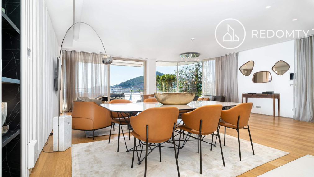 Luxusný strešný byt s terasami, s výhľadom na more, Dukley Gardens, Budva, Čierna Hora