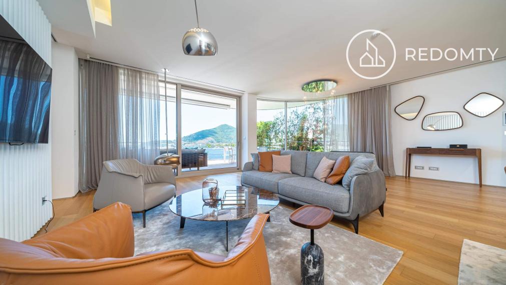 Luxusný strešný byt s terasami, s výhľadom na more, Dukley Gardens, Budva, Čierna Hora