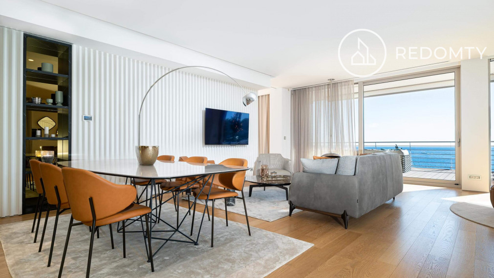 Luxusný strešný byt s terasami, s výhľadom na more, Dukley Gardens, Budva, Čierna Hora