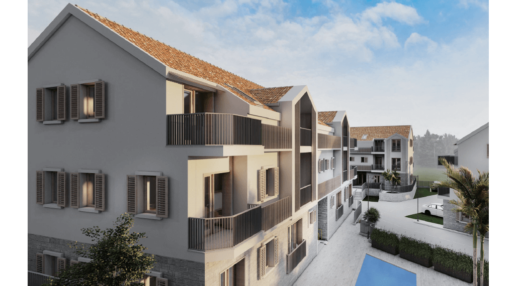 Predaj bytov v novom komplexe blízko mora, Risan, Čierna Hora