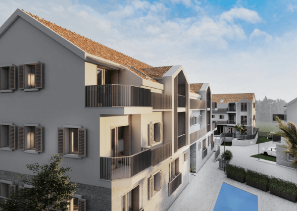 Predaj bytov v novom komplexe blízko mora, Risan, Čierna Hora